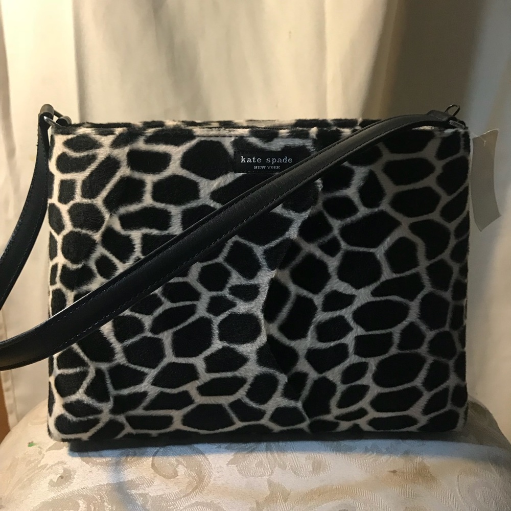 NWT Giraffe “fur” Kate Spade purse